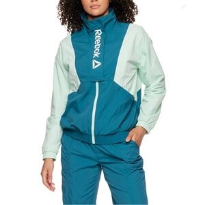 NWT Reebok Focus Nylon Athletic Jacket Dragonfly Green Women’s Sz. XL